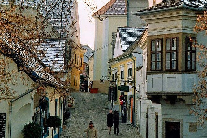 Along the shore of Danube river, private tour - The hilltop parish church and its old sundial