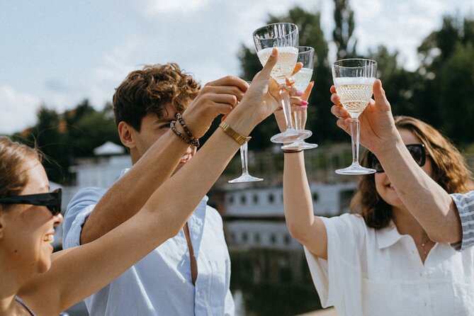 Bottomless Brunch and Cruise with Prosecco in Budapest - The buffet: eggs, pastries, cheese, and more