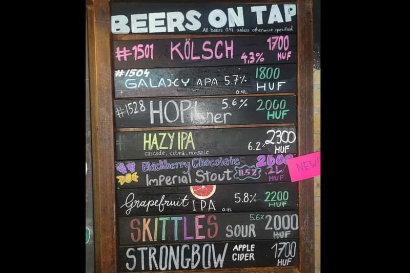 Budapest: 9-tier Hungarian & Craft Beer Tasting w/ snacks - Starting at Ruin Brew in the Jewish Quarter