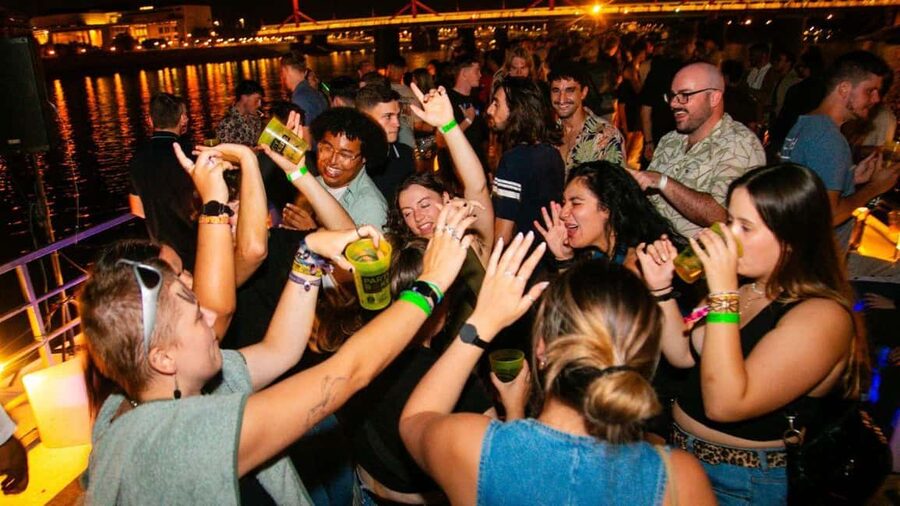 Budapest: Danube Beat Party Cruise with Drink Packages - Budapest at night from the MS Stadt Wien