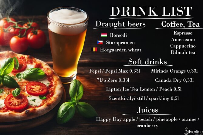 Budapest Danube Pizza Cruise with Welcome Drink - Music instead of a guide