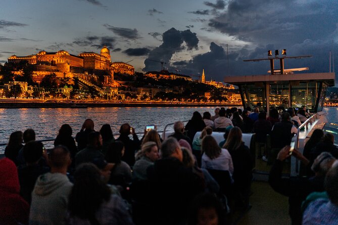 Budapest Danube River Sightseeing Night Cruise with Drink - Buda Castle and the Royal Palace after sunset