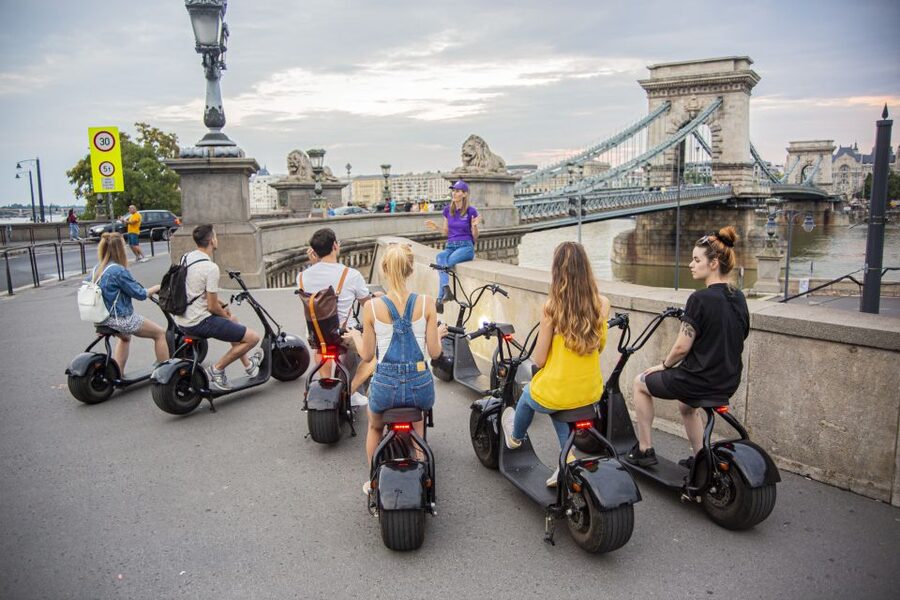 Budapest: E-Scooter Top Sights Tour with Fisherman's Bastion - Riding toward Buda Castle