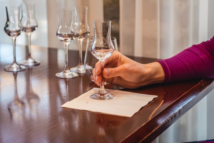 Budapest: Hungarian Whisky, Gin, and Pálinka Tasting - Small plates make the tasting easier