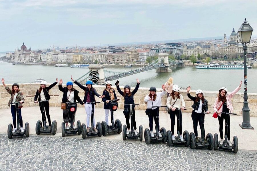 Budapest: Live-Guided Castle District Segway Tour - Crossing the Chain Bridge area