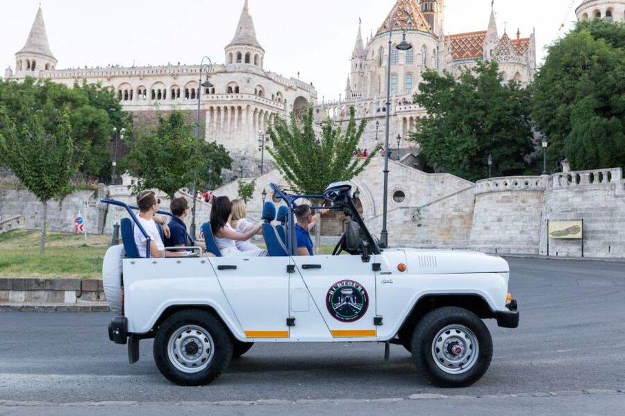 Iconic Budapest tour with Classic Russian Jeep and G-Wagon - Crossing the Danube by Chain Bridge