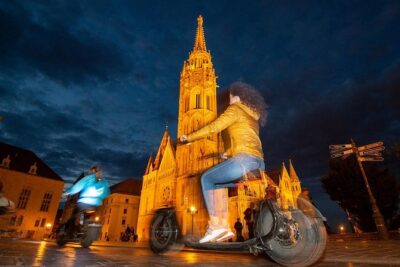 Small-Group Night Tour in Budapest on MonsteRoller e-Scooters