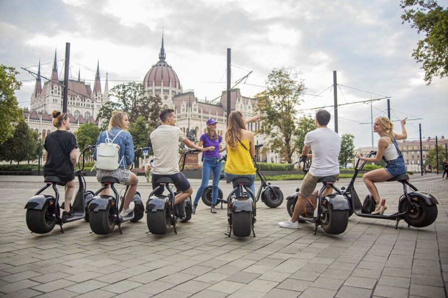 Top sights of Pest downtown on e-scooters incl. Parliament - Key points to know before you ride